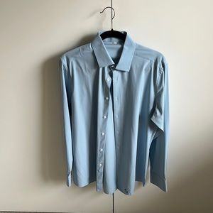 State and Liberty Men’s Dress Shirt Blue- Large